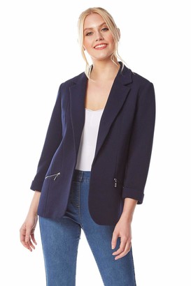navy tailored jacket womens