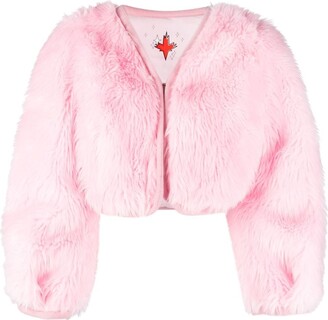 Chilled Luxe Camel PU Faux Fur Trimmed Jacket Womens Size 8 Flam Mode | Pink Boutique
