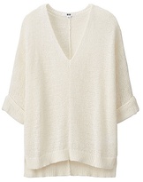 Thumbnail for your product : Uniqlo WOMEN Tape Yarn Half Sleeve Sweater