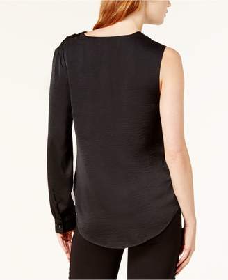 Bar III One-Shoulder Cowl-Neck Top, Created for Macy's