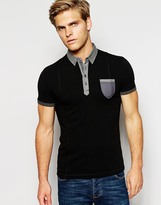 Thumbnail for your product : Antipodium Antony Morato Short Sleeve Jersey Polo With Contrast Collar