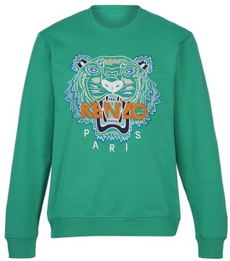 kenzo green tiger sweater