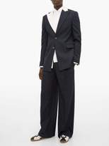 Thumbnail for your product : Loewe Contrast-lapel Pinstriped Wool Jacket - Mens - Navy White