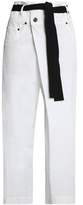 Brunello Cucinelli Belted Stretch Cotton-Twill Wide-Leg Pants