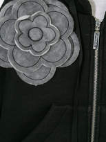 Thumbnail for your product : Simonetta zip up hoodie with flower appliqué