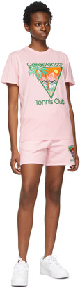Casablanca Pink 'Tennis Club' T-Shirt