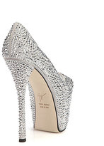 Thumbnail for your product : Giuseppe Zanotti Crystal-Coated Suede Platform Pumps