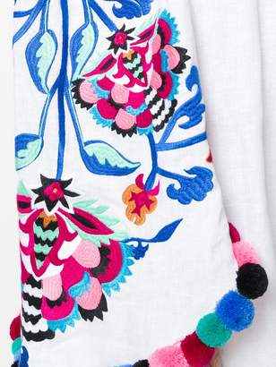 Yuliya Magdych off shoulder floral embroidered dress