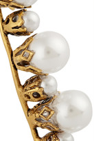 Thumbnail for your product : Erickson Beamon Pearly Queen gold-plated faux pearl earring