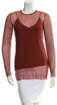 Thumbnail for your product : The Row Pleated Long Sleeve Top w/ Tags