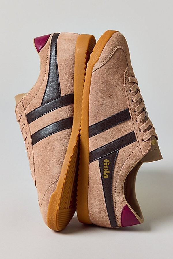 Gola Women's Bullet Suede Sneaker in Candy/Off White/Pale Gum
