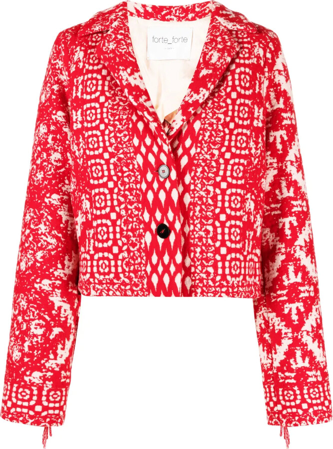 Forte Forte Clio jacquard fringed jacket