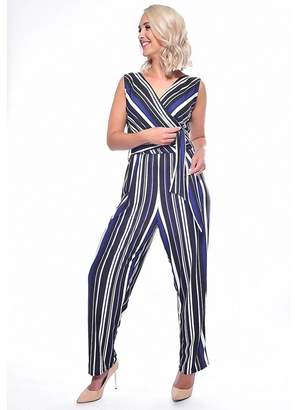 Grace - Blue Striped Jumpsuit