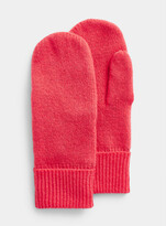 Thumbnail for your product : Simons Polar fleece-lined wool mittens