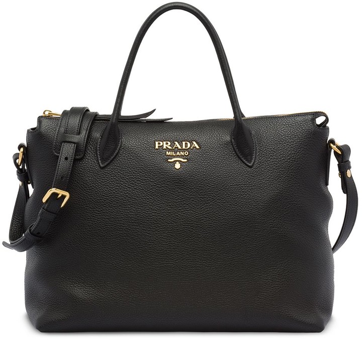 Prada Black Top Handle Handbags | Shop the world's largest collection of  fashion | ShopStyle