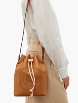 Thumbnail for your product : Fendi Mon Tresor Perforated-logo Leather Bucket Bag - Tan Multi