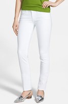 Thumbnail for your product : Tory Burch Slim Leg Stretch Jeans (Washed White)