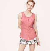 Thumbnail for your product : LOFT Petite Seamed Button Front Shell