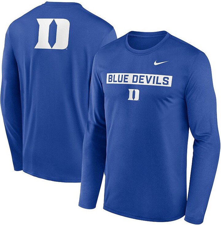 Men's Nike Royal Duke Blue Devils Primetime Campus 2-Hit Legend Long Sleeve T-Shirt
