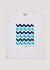 Thumbnail for your product : Emporio Armani ARMANI JUNIOR short-sleeved sweatshirt with zigzag print
