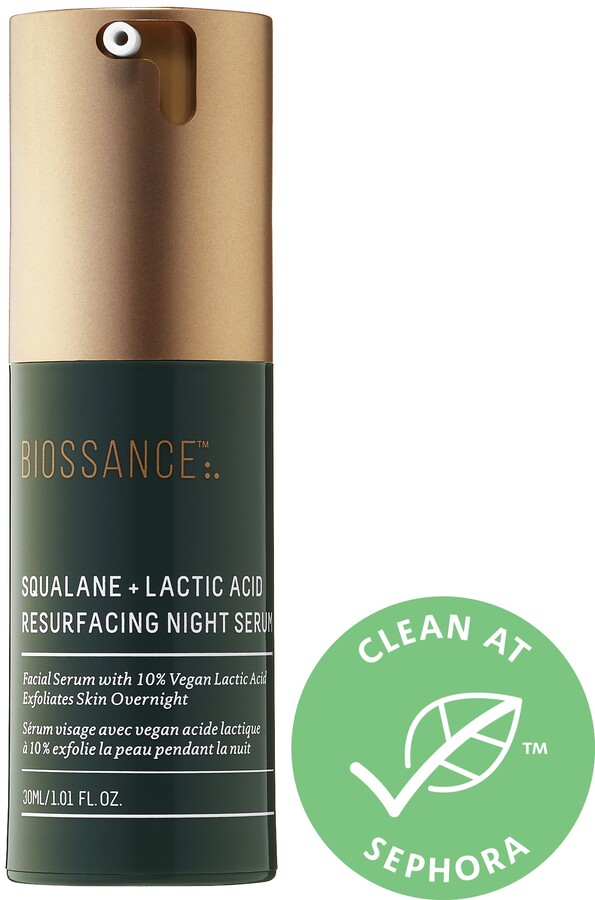 biossance lactic acid resurfacing night serum