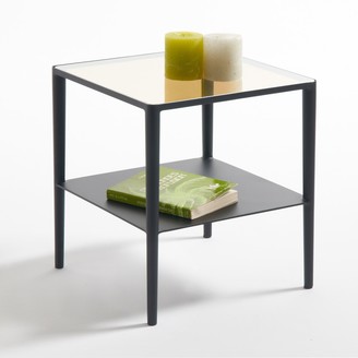 La Redoute Interieurs Razzi Two-Tier Side Table in Glass & Steel