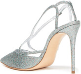 Thumbnail for your product : Casadei City Light Cutout Glittered Woven Pumps