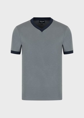 Giorgio Armani T-Shirt In Viscose And Silk Jersey
