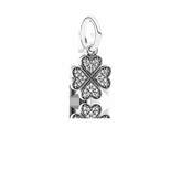 Thumbnail for your product : Pandora Clover silver dangle with cubic zircona