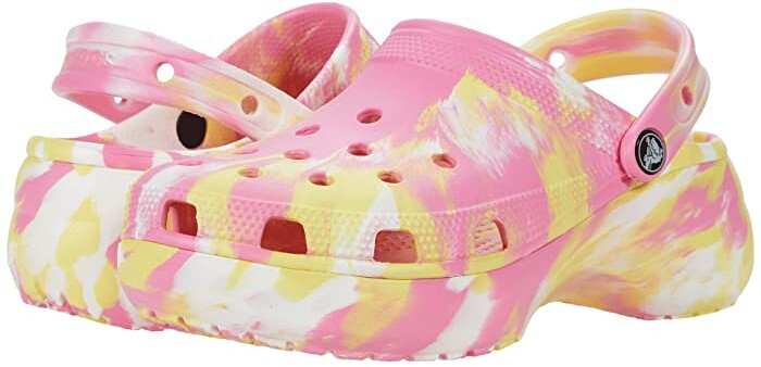 pink crocs platform