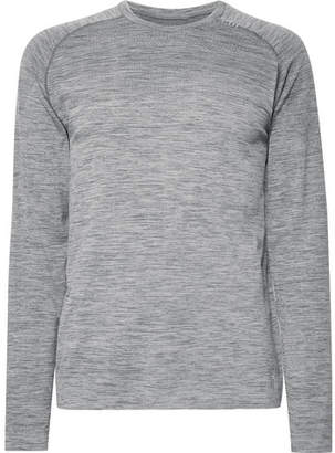 Lululemon Metal Vent Tech Melange Stretch-Jersey T-Shirt - Men - Gray