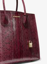 Thumbnail for your product : MICHAEL Michael Kors Mercer Large Snakeskin Tote Bag