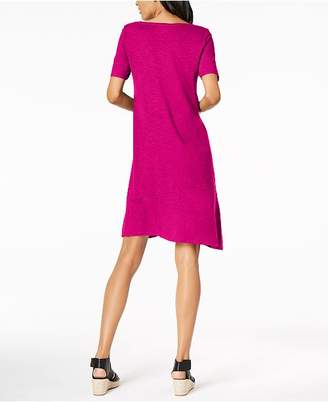 Eileen Fisher Hemp Organic Cotton Asymmetrical-Hem Dress