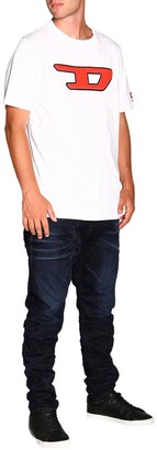 Diesel Jeans D-vider Stretch Jeans With Low Crotch And Velvet Treatment