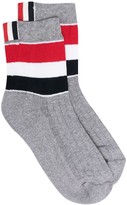 Thumbnail for your product : Thom Browne Wide Stripe Athletic Ankle Socks