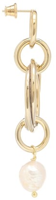 Magda Butrym Cedar 24kt gold-plated earrings with pearl