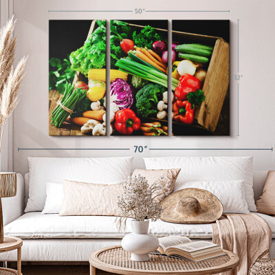 Red Barrel Studio " Crate Of Vegetables " on Canvas