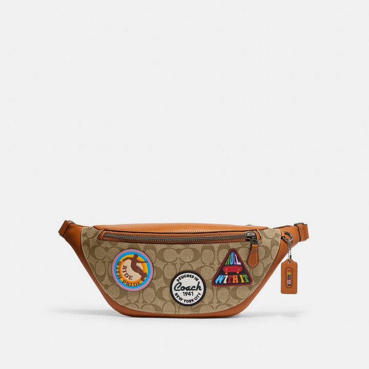 Coach Outlet Warren Belt Bag In Signature Canvas With Patches - ShopStyle