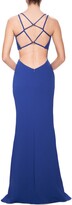 Thumbnail for your product : La Femme High Slit Strappy Back Gown