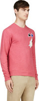 Thumbnail for your product : Kris Van Assche Krisvanassche Pink Melange Varsity Patch Sweatshirt