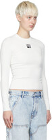 Thumbnail for your product : alexanderwang.t White Viscose Long Sleeve T-Shirt