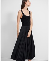 Thumbnail for your product : Theory Pleated Square Neck Dress in Crepe