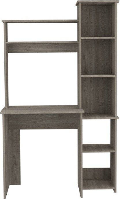 IGEMAN 2-Shelves 5-Cubbies Writintg Desk, Computer Desk with Storage ...