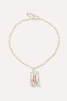 Thumbnail for your product : Maryam Nassir Zadeh Shell Cube Glass And Cord Necklace - Clear