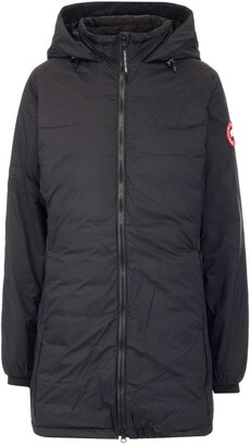 Canada Goose Logo Patch Hooded Down Coat