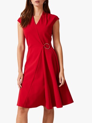 Phase Eight Linden Swing Dress, Red