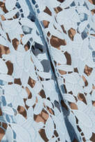 Thumbnail for your product : Self-Portrait Azaelea Guipure Lace Midi Dress - Sky blue
