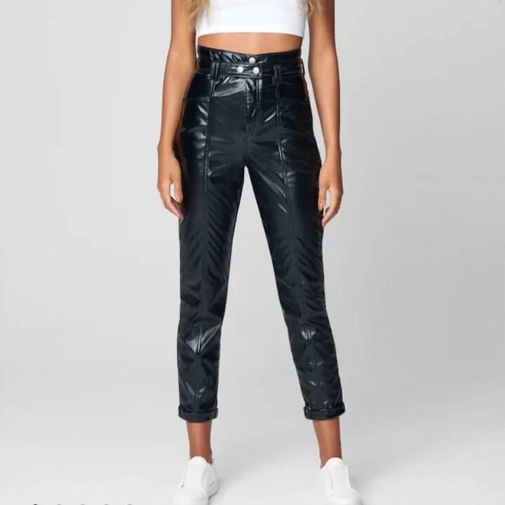 Blank NYC Other Worldly Overall Faux Leather Pants High Rise