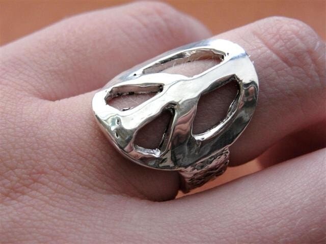 Etsy Peace Sign Ring in Sterling Silver
