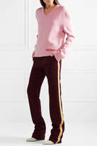 Thumbnail for your product : Calvin Klein Embroidered Wool And Cotton-blend Sweater